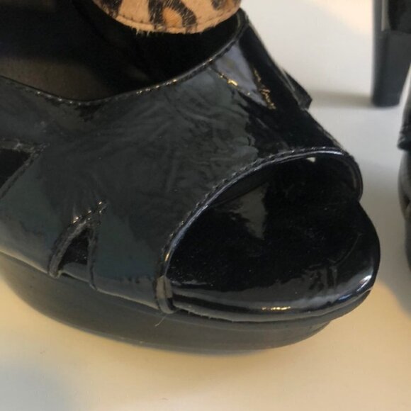 Steve Madden Heels Leopard Party Heels 7.5 Adjustable - Picture 3 of 7